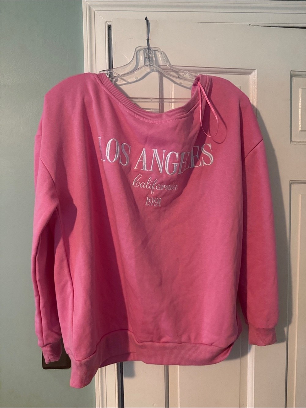 refuge Pink Los Angeles Pullover Sweatshirt
